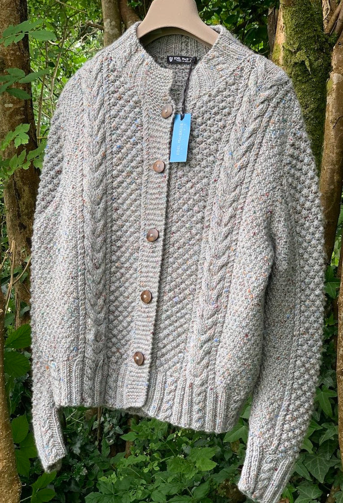 Aran Cardigan in Sliabh Liag Wool Handknit