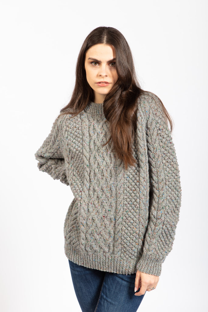 Aran Handknit Good Luck Stitches Sweater