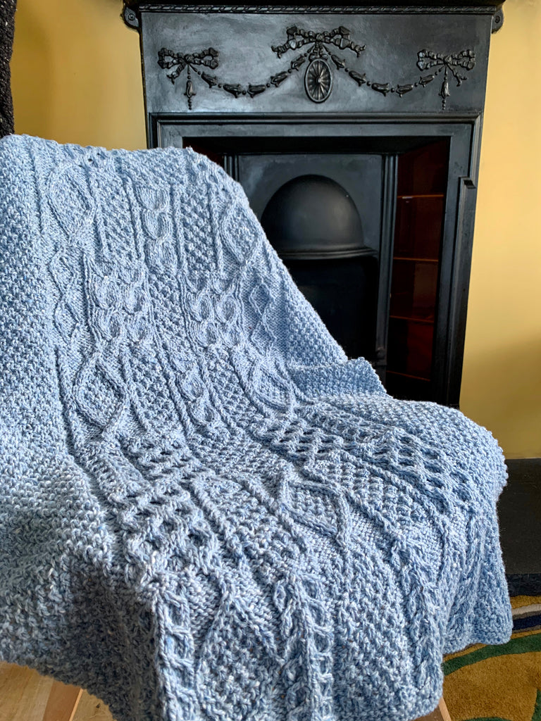 The Ulster Aran Blanket Knitting Kit in Merino