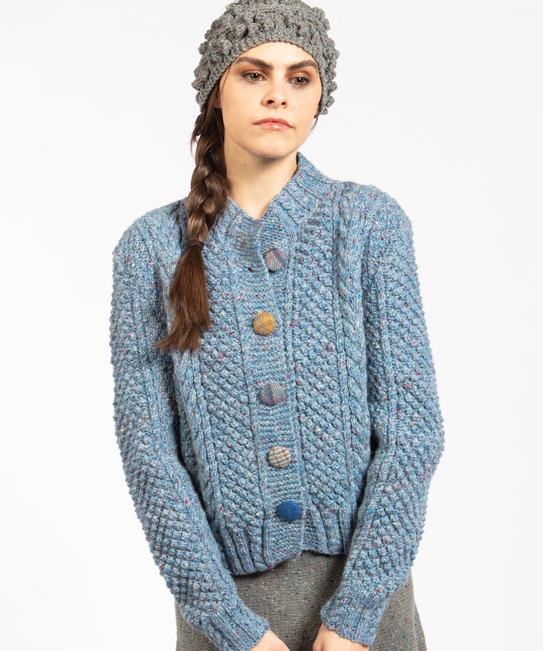 Tweed Eve Cardigan in Pure New Wool