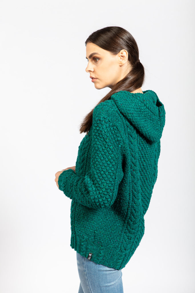 Eve Aran Handknit Hoodie in Soft Merino
