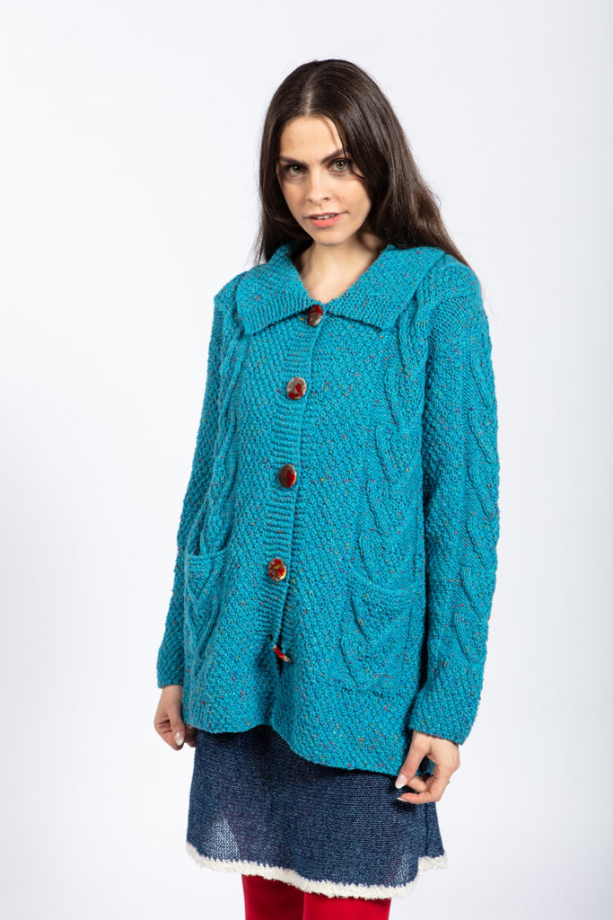Rita Cardigan Knitting Kit in Merino Wool