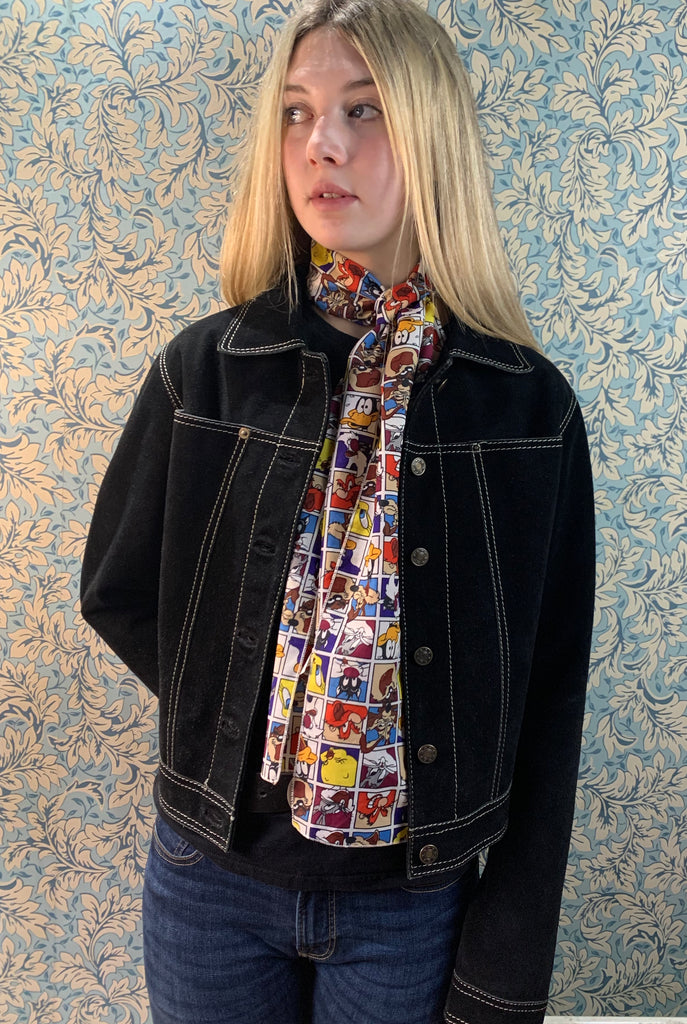 Vintage Black Suede Jacket