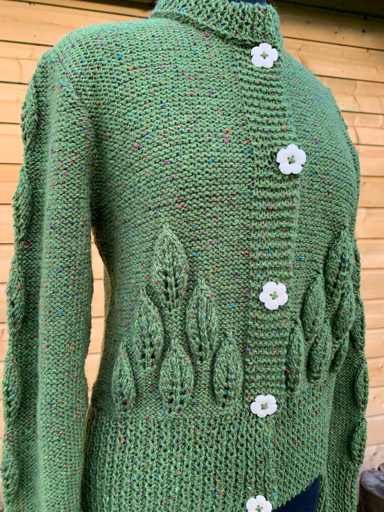 Every Leaf Cardigan in merino with mohair