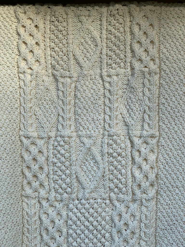 Ulster Wool Blanket Handknit in Donegal