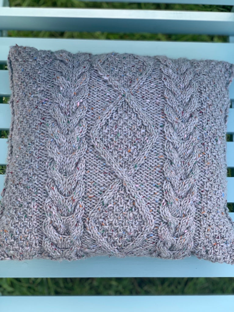 Aran Lucky Horseshoe cushion- pillow Knitting Kit