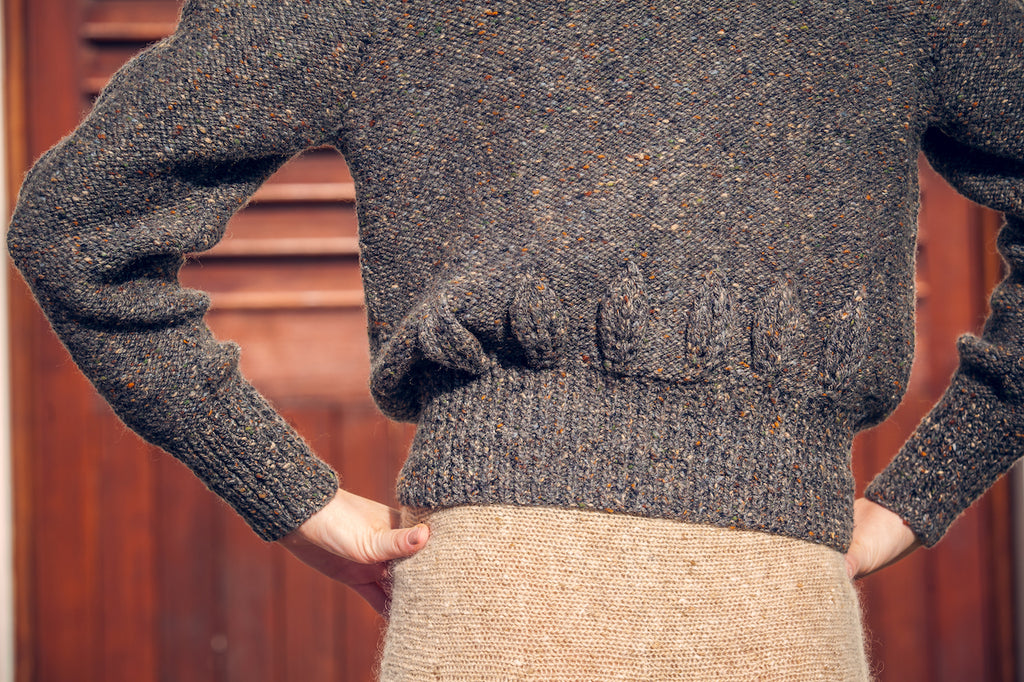 Every Leaf Cardigan in merino wool tweed