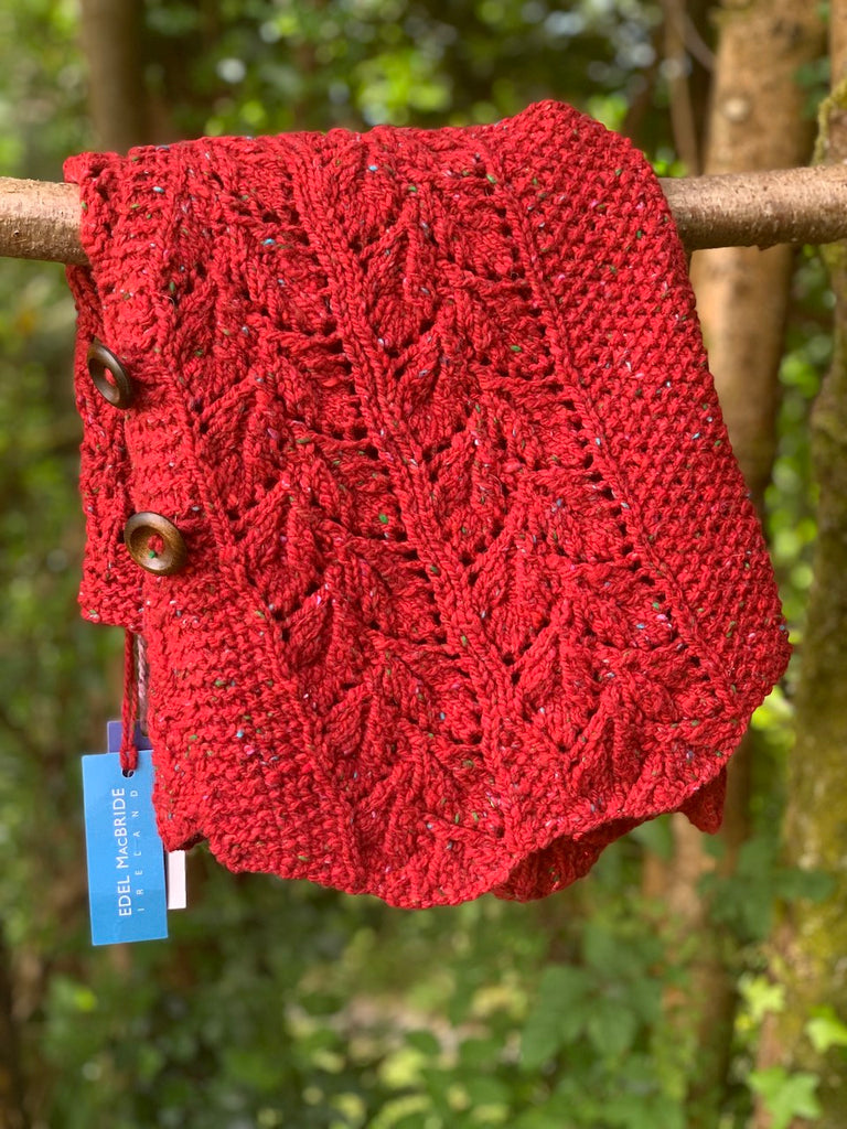 Merino lace knit waistcoat (vest) V neckline